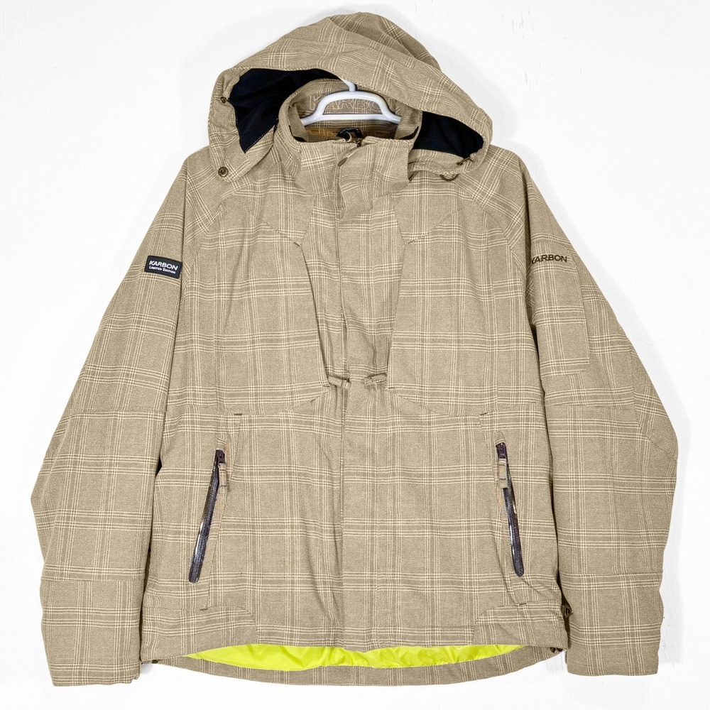 Karbon‎ Ltd Edition Glen Plaid Snowboarding Jacket Mens L Ski Preppy Skater